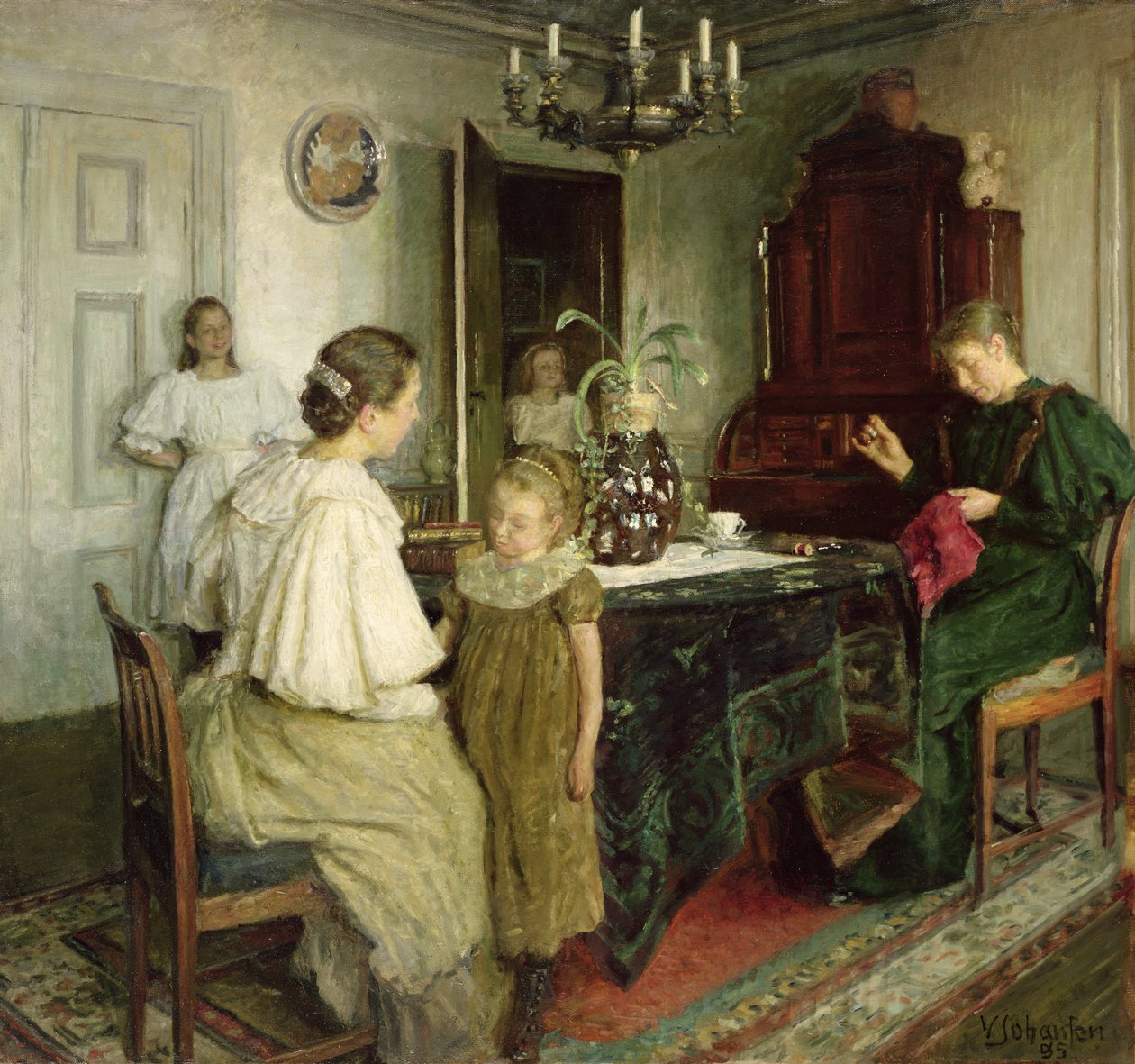 Konstnärens familj, 1895 av Viggo Johansen