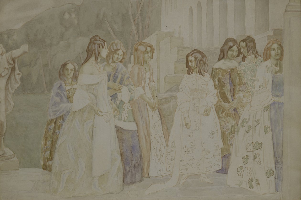 Requiem, 1905 av Viktor Elpidiforovich Borisov Musatov