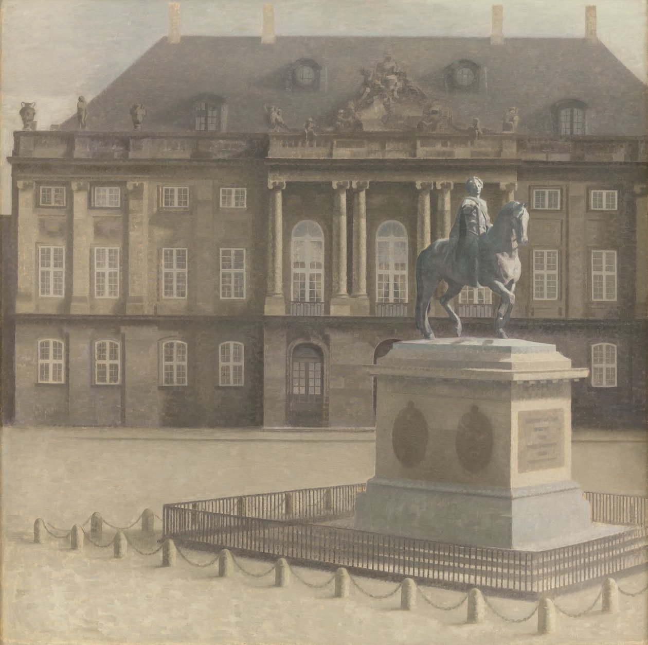 Amalienborg Square, Köpenhamn av Vilhelm Hammershøi