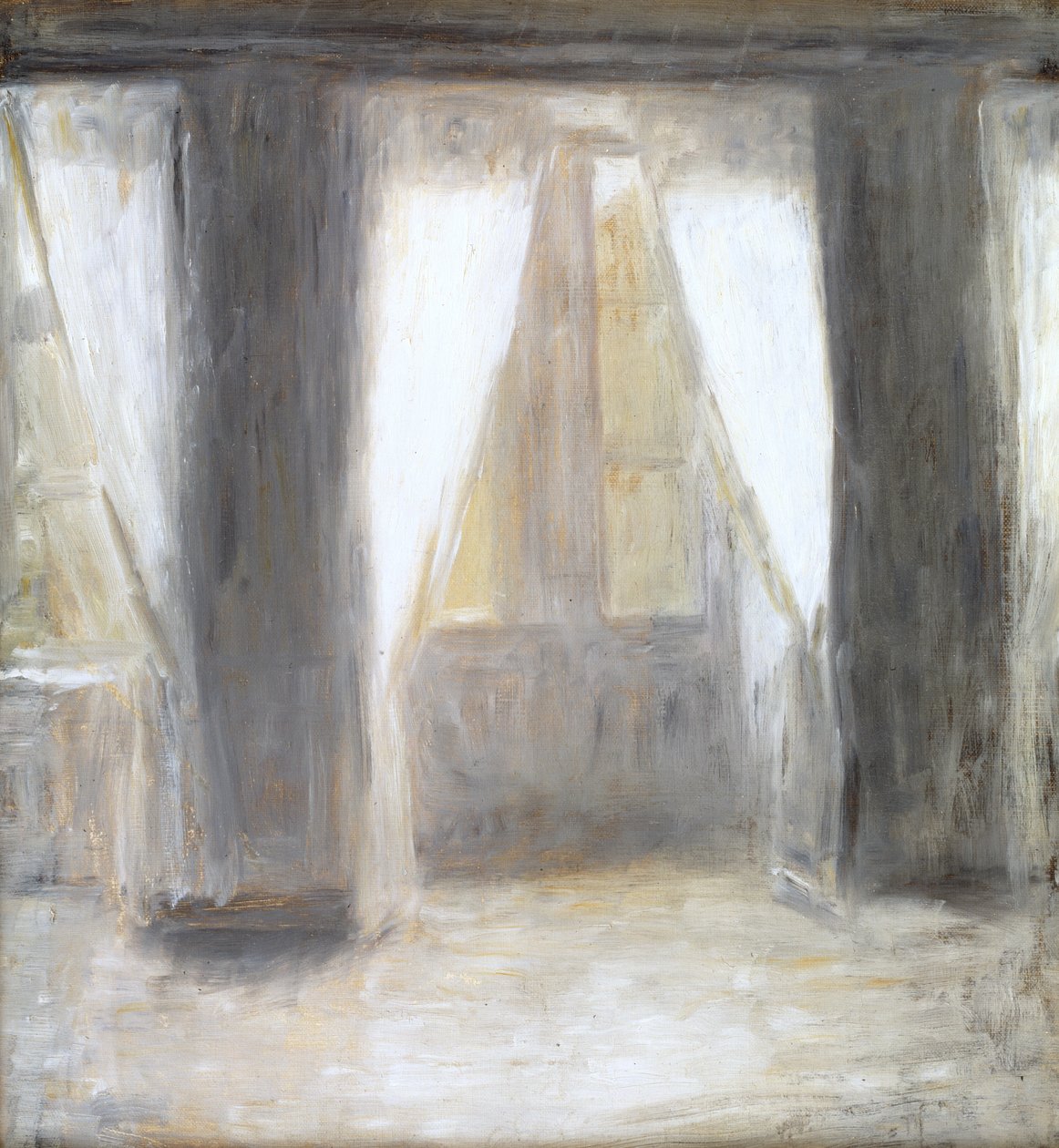 Vardagsrummet på Frederiksberg Allé av Vilhelm Hammershøi