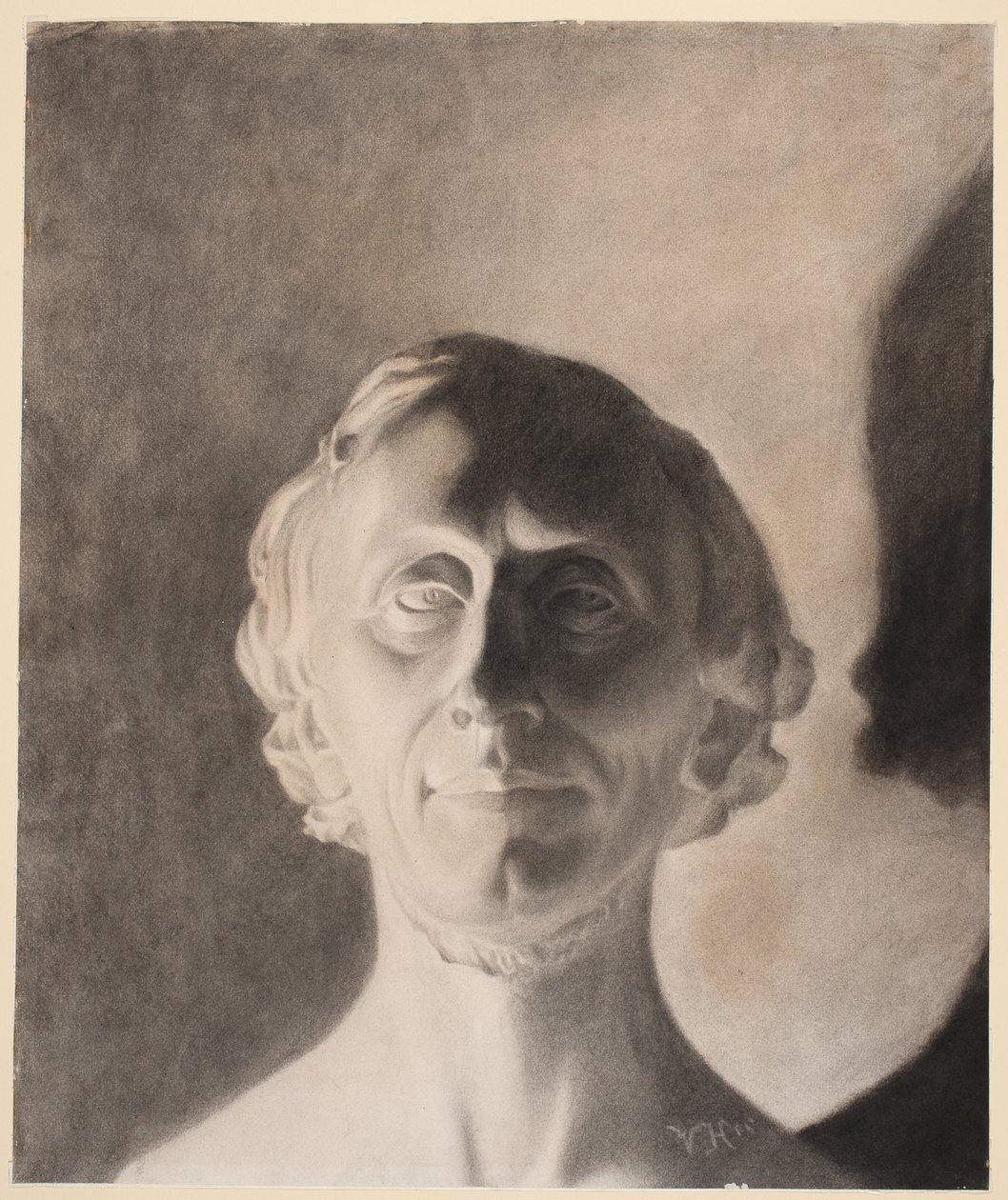 H W. Bissens porträttbyst av H.C. Andersen av Vilhelm Hammershøi