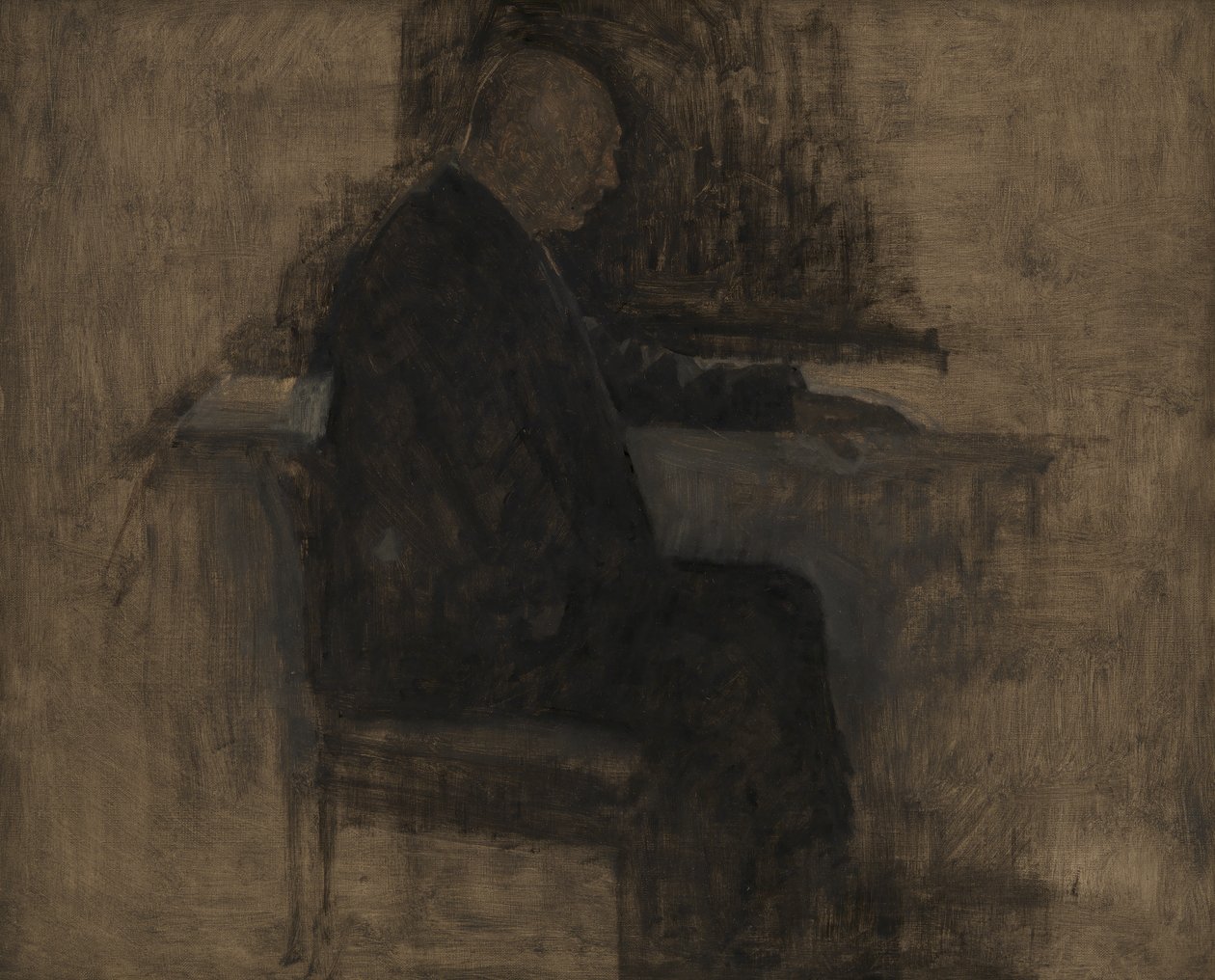 Arkitekten Thorvald Bindesbøll av Vilhelm Hammershøi