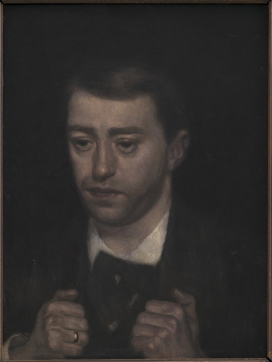 Kompositören Fini Henriques av Vilhelm Hammershøi