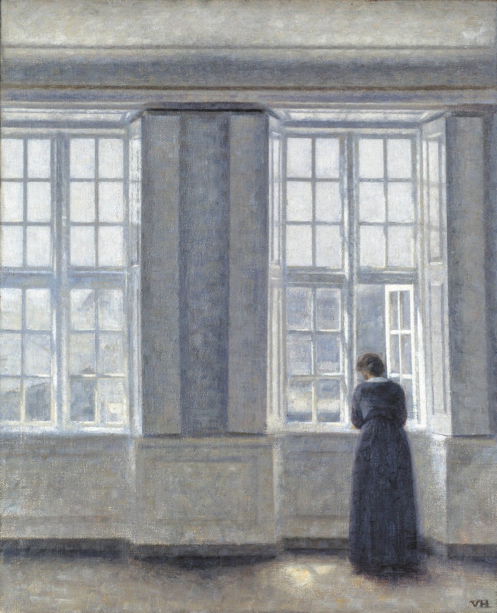 De höga fönstren av Vilhelm Hammershøi
