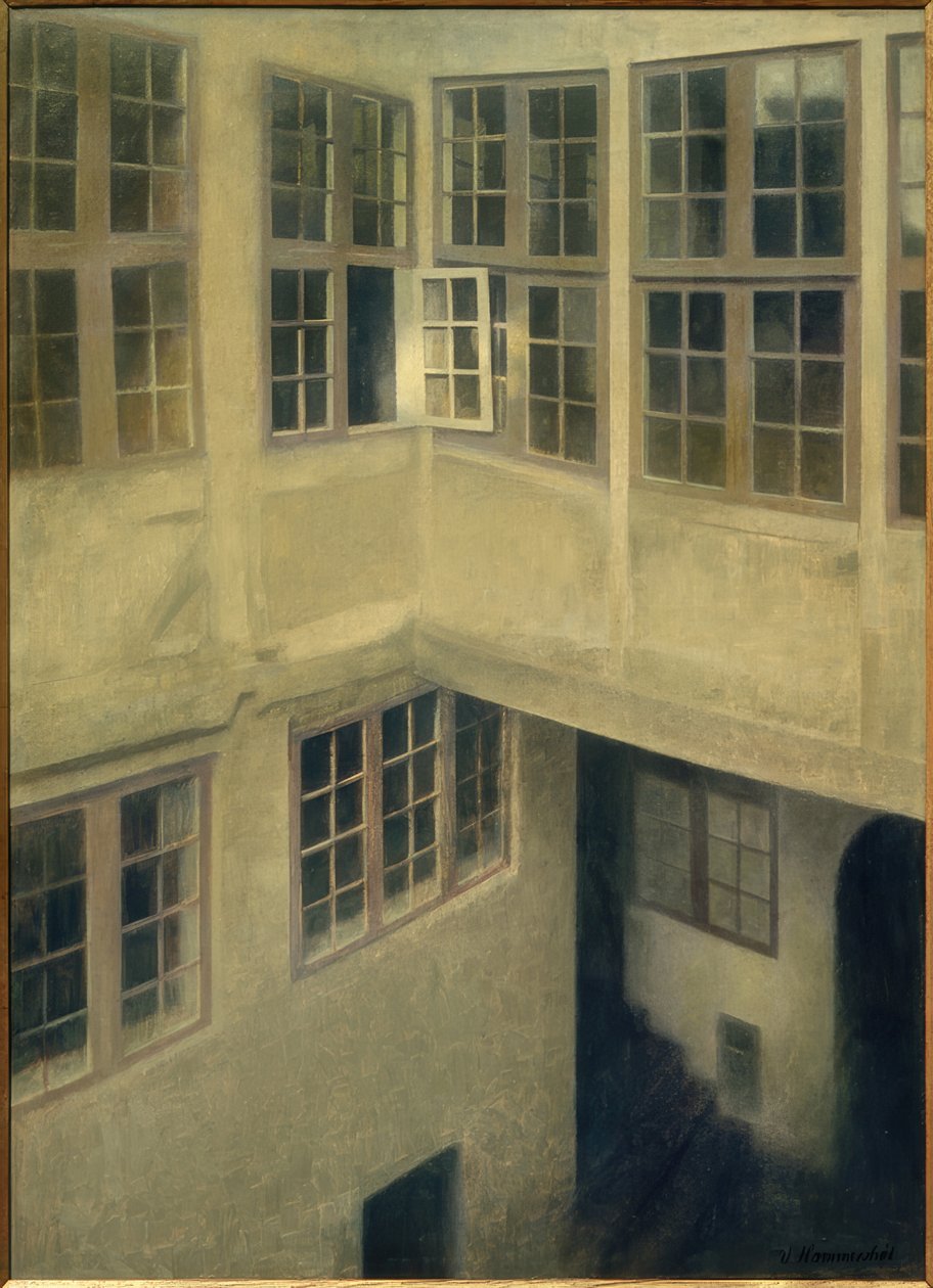 Innenhof. Strandgade 30 av Vilhelm Hammershoi