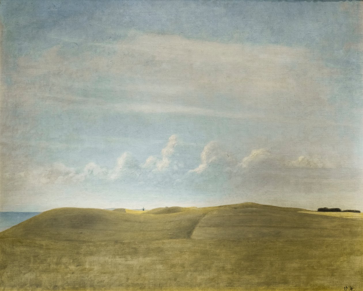 Landskap (vy över Refsnäs) av Vilhelm Hammershoi