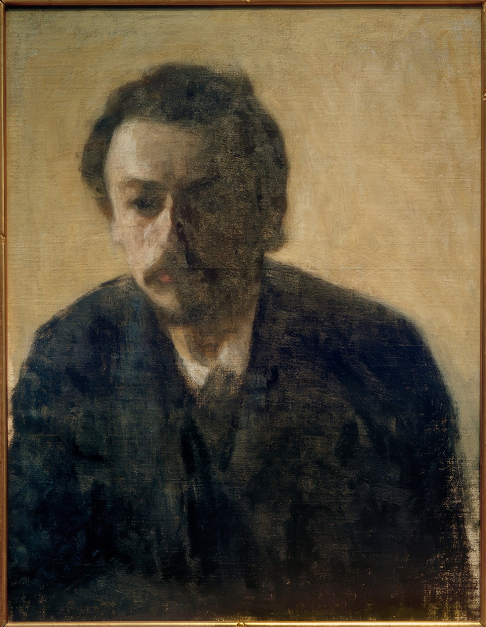 Självporträtt V. Hammershöi, 1891 av Vilhelm Hammershoi