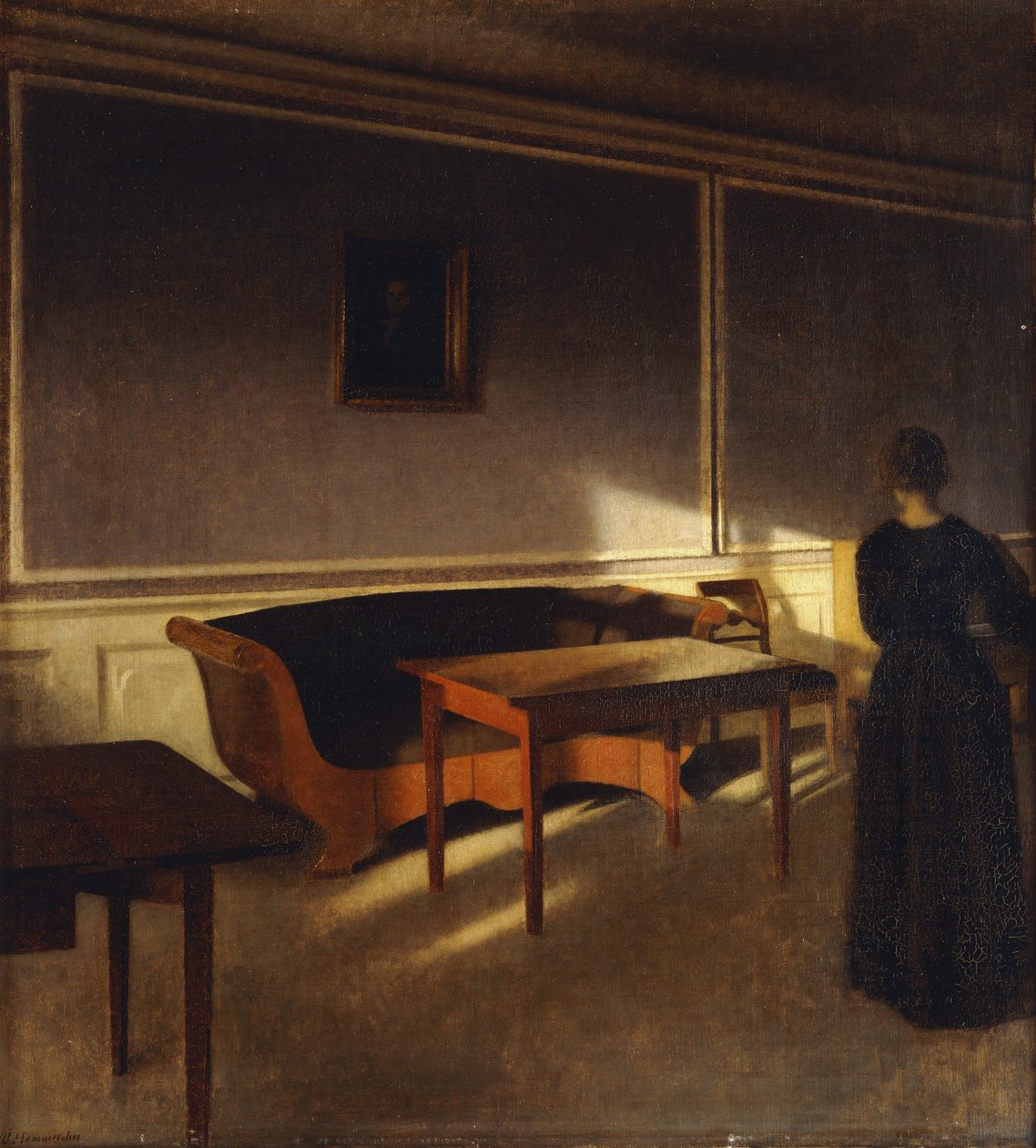 Solsken i vardagsrummet, nr 1, 1903 av Vilhelm Hammershoi