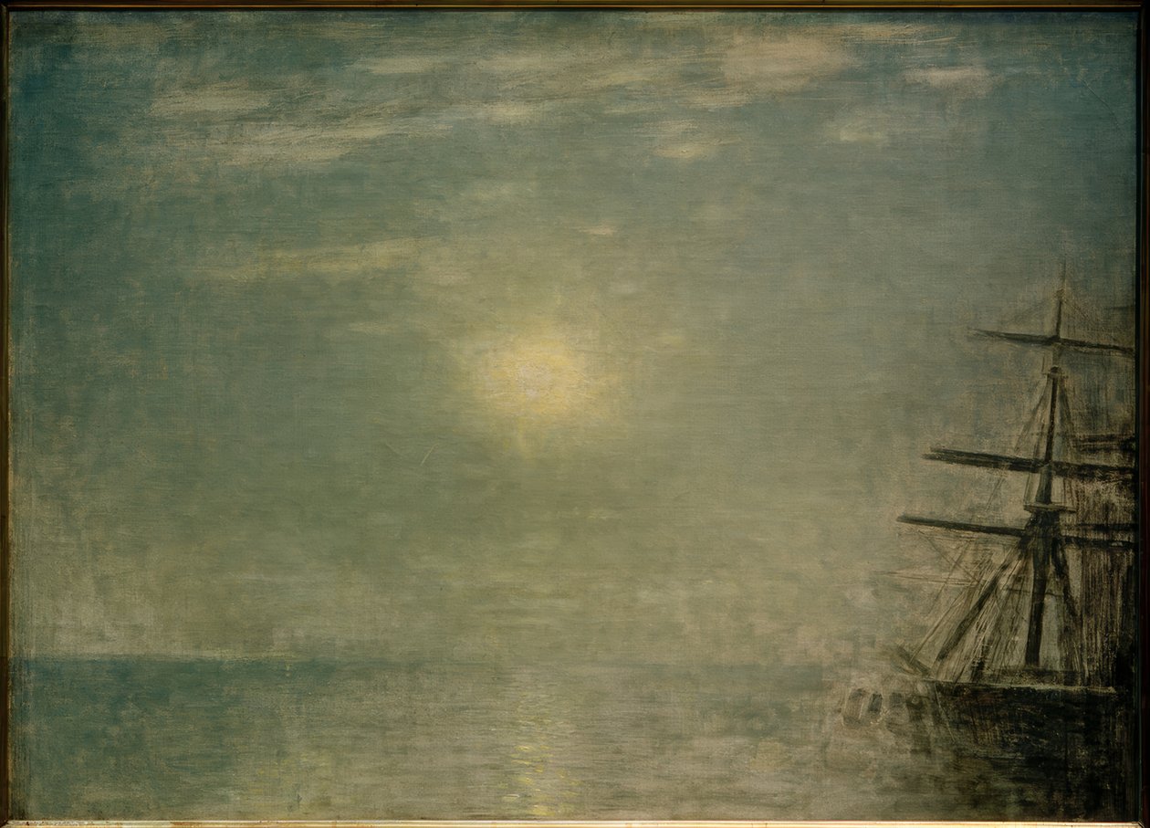 Solen över havet av Vilhelm Hammershoi