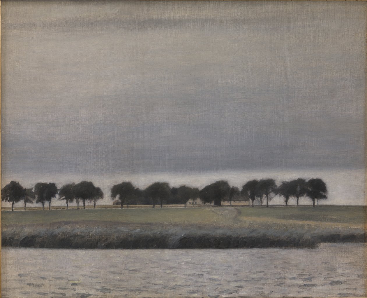 Studie för solregn, Gentofte sjö av Vilhelm Hammershoi