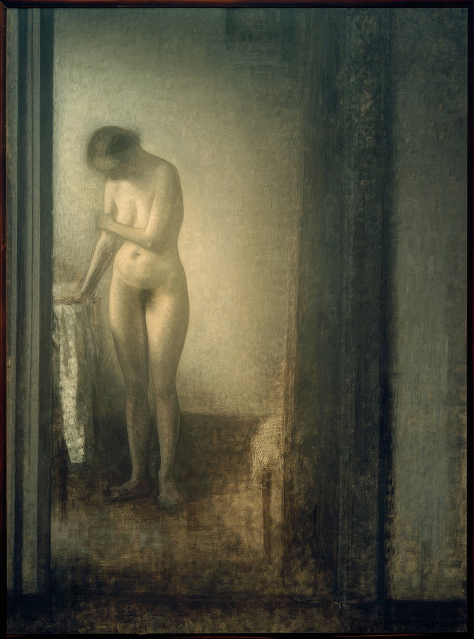 Kvinna naken, stående av Vilhelm Hammershoi