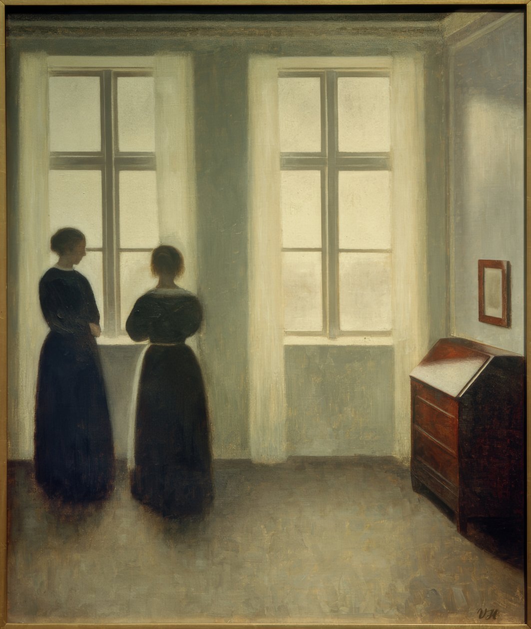 Två kvinnor vid fönstret av Vilhelm Hammershoi