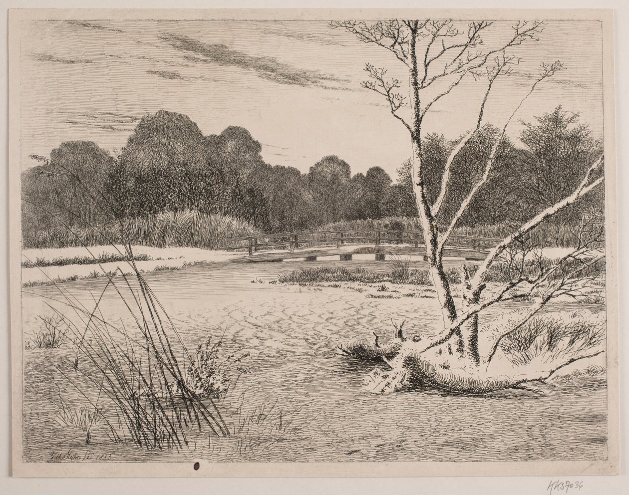 Solnedgång i en skog av Vilhelm Kyhn