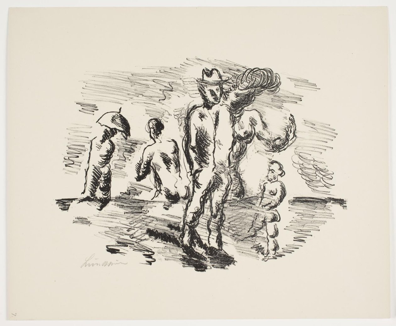 Blad från "Klingens Kunstnermappe nr 2" av Vilhelm Lundstrøm