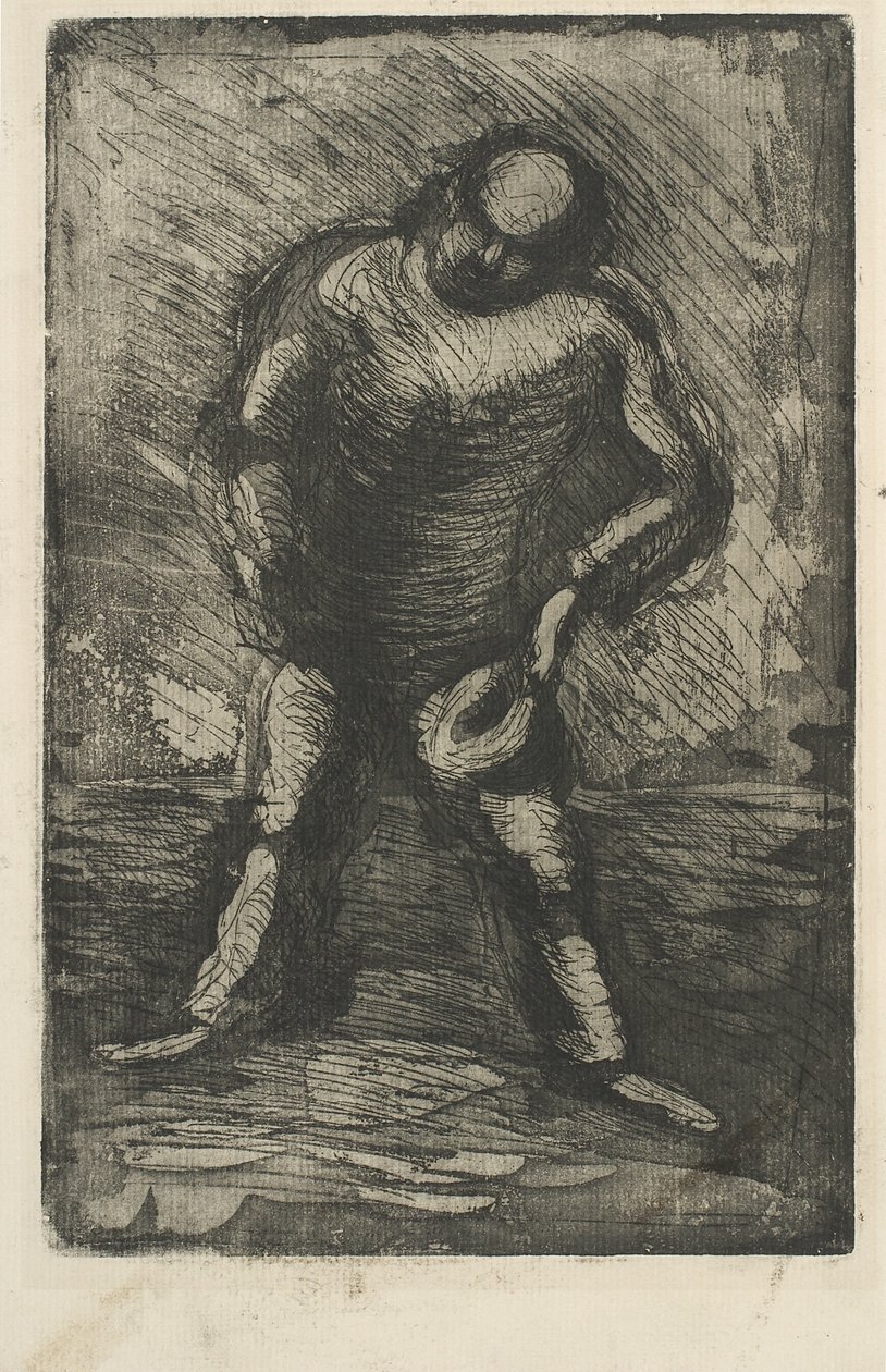 Stretching man med hatten i handen av Vilhelm Lundstrøm