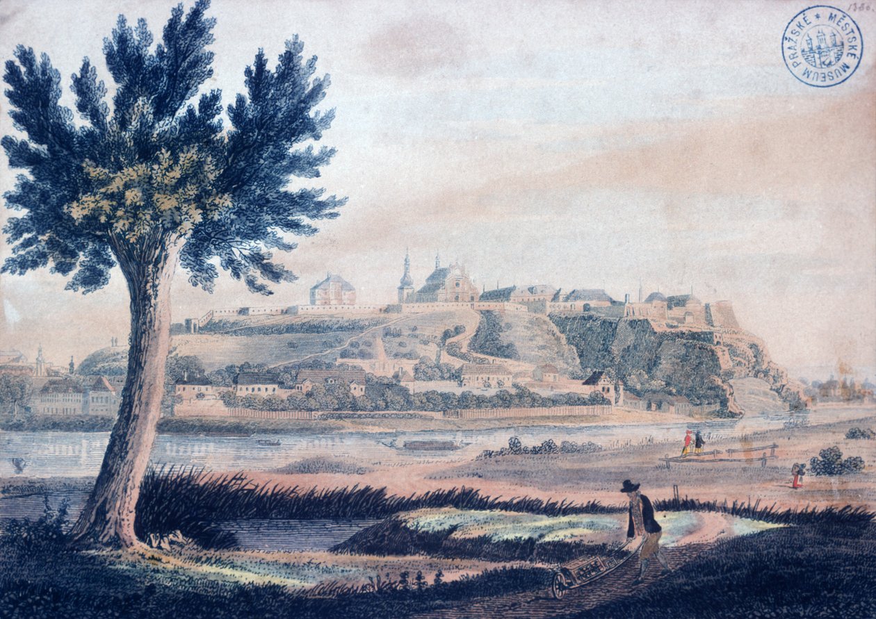 Utsikt över Vysehrad, ca 1830 av Vincenc Morstadt
