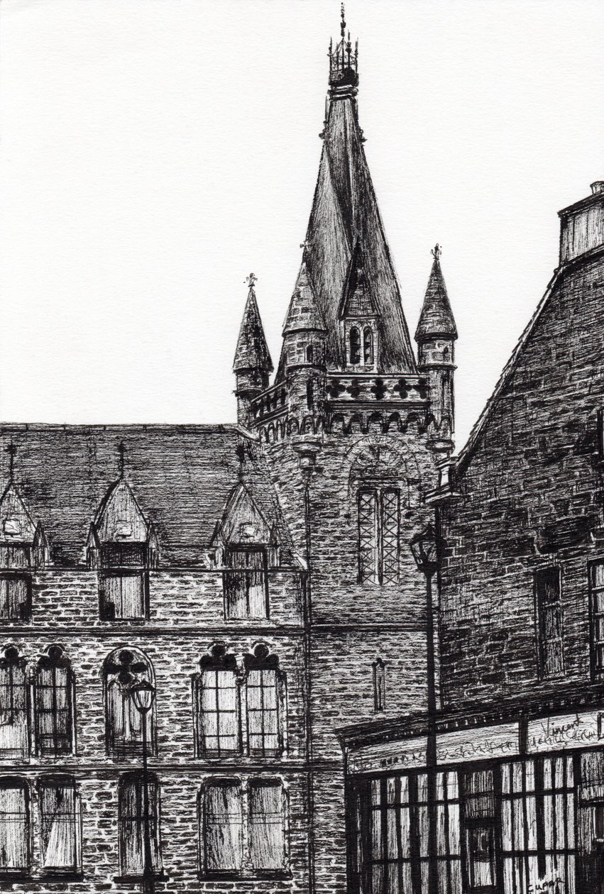 Cupar, 2007, (bläck på papper) av Vincent Alexander Booth