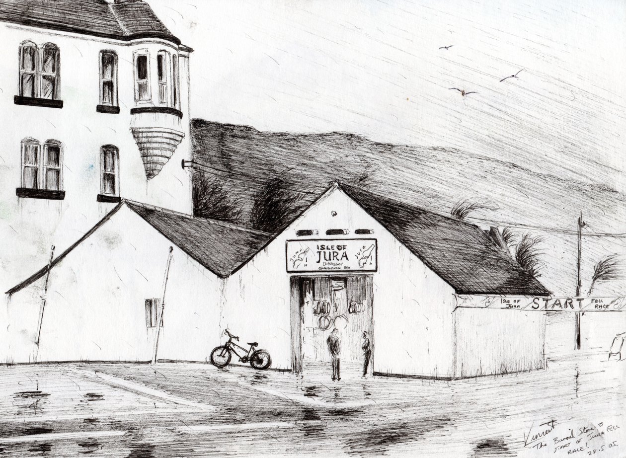 Jura Race start, 2005, (bläck på papper) av Vincent Alexander Booth