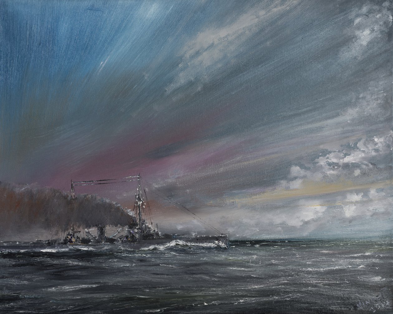 Moltke går in i skagerrakstriden 1916, 2014, av Vincent Alexander Booth