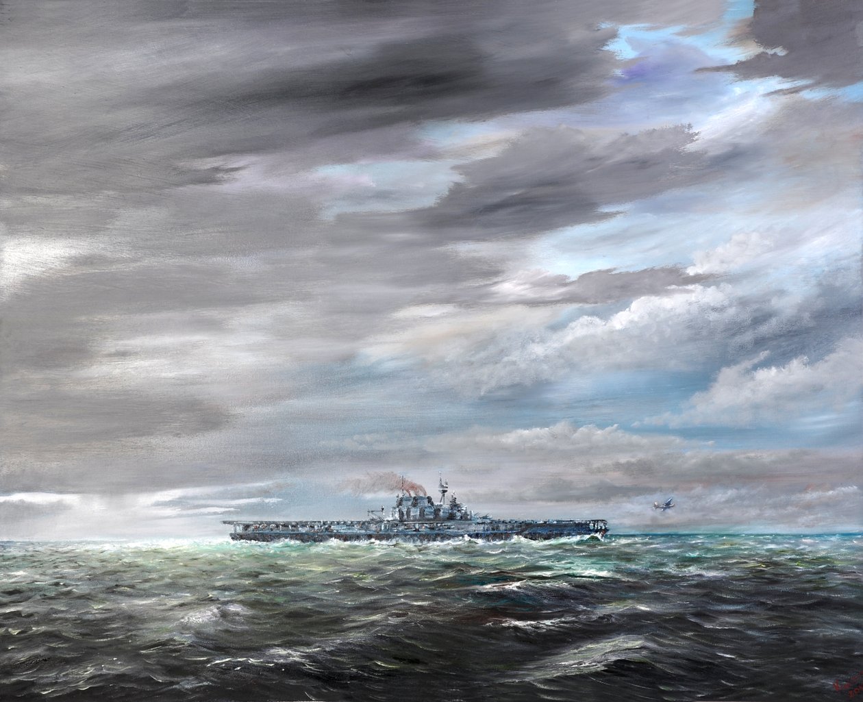 The Last B25-B flyger från USS Hornet 18 april 1942, 2019, av Vincent Alexander Booth