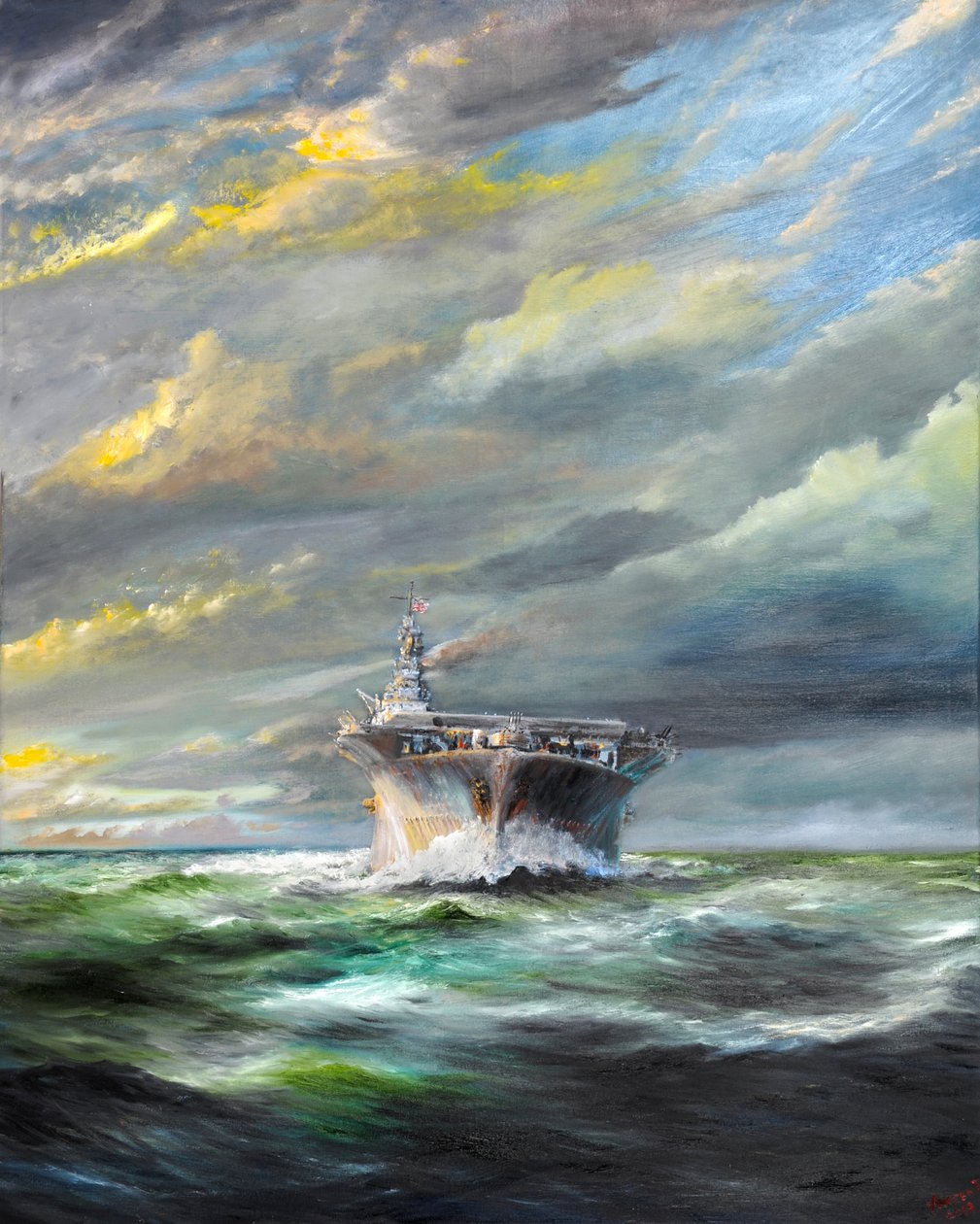 USS Enterprise återvänder till Pearl, 2019, av Vincent Alexander Booth