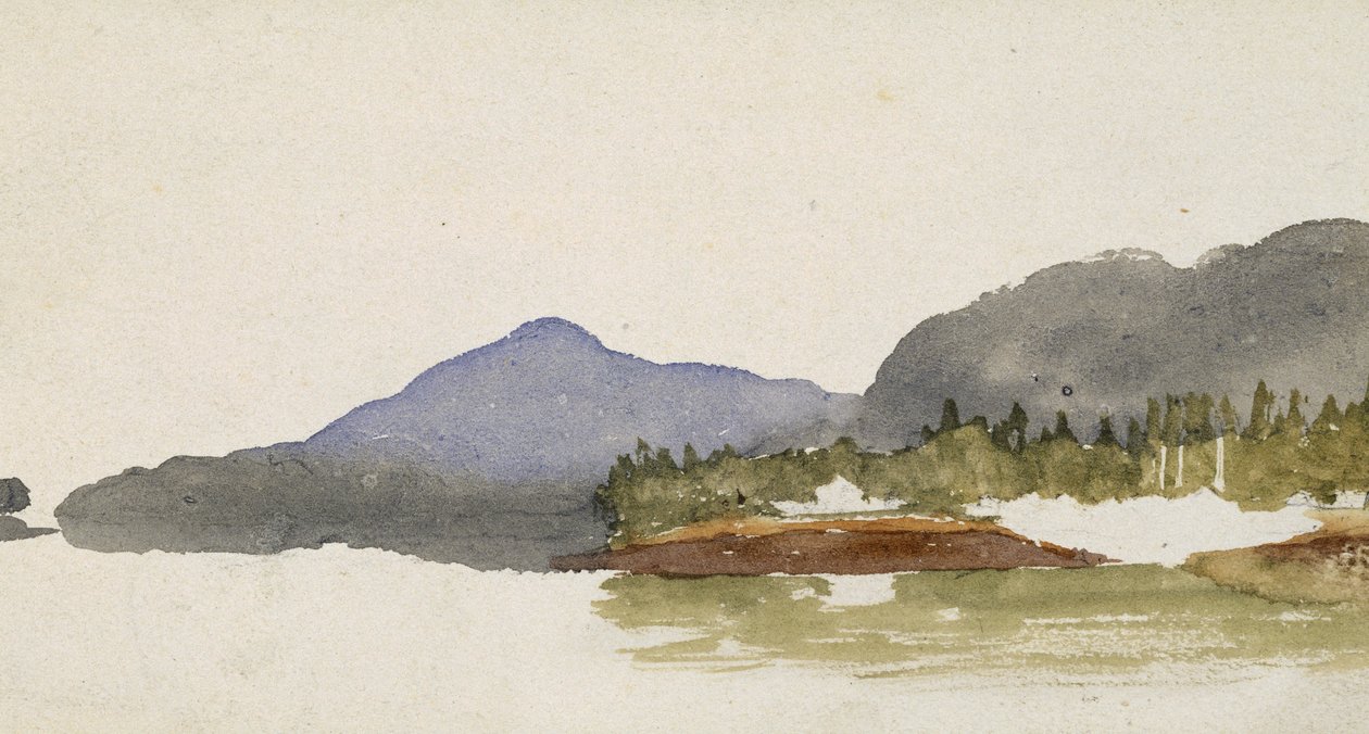 Western Lake View, 1869-71 (wc på papper) av Vincent Colyer