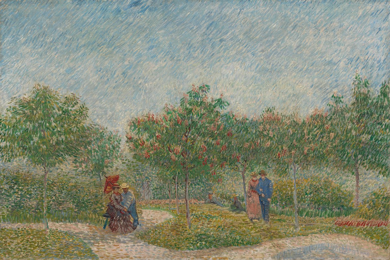 Garden with Courting Couples av Vincent van Gogh