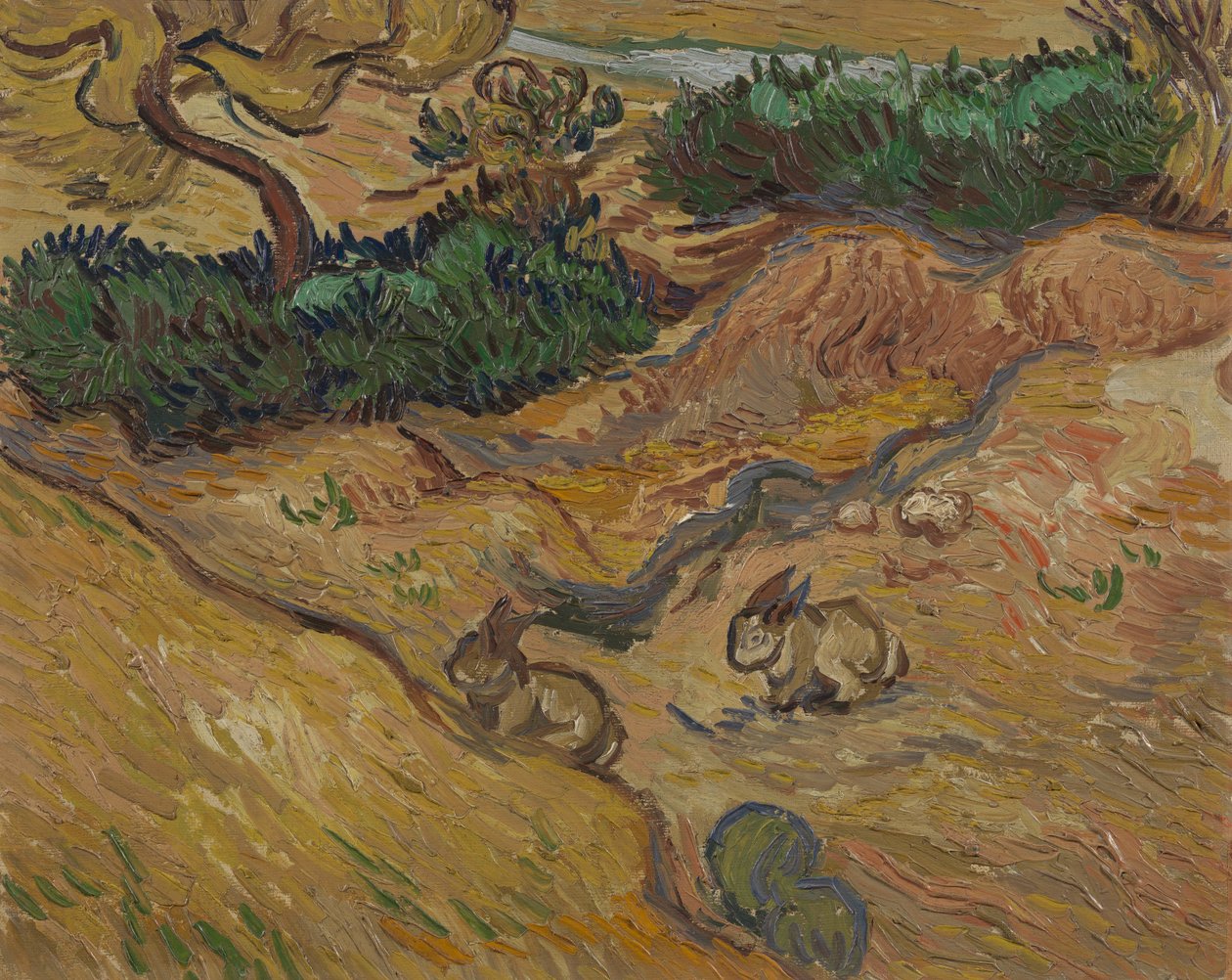Landscape with Rabbits av Vincent van Gogh