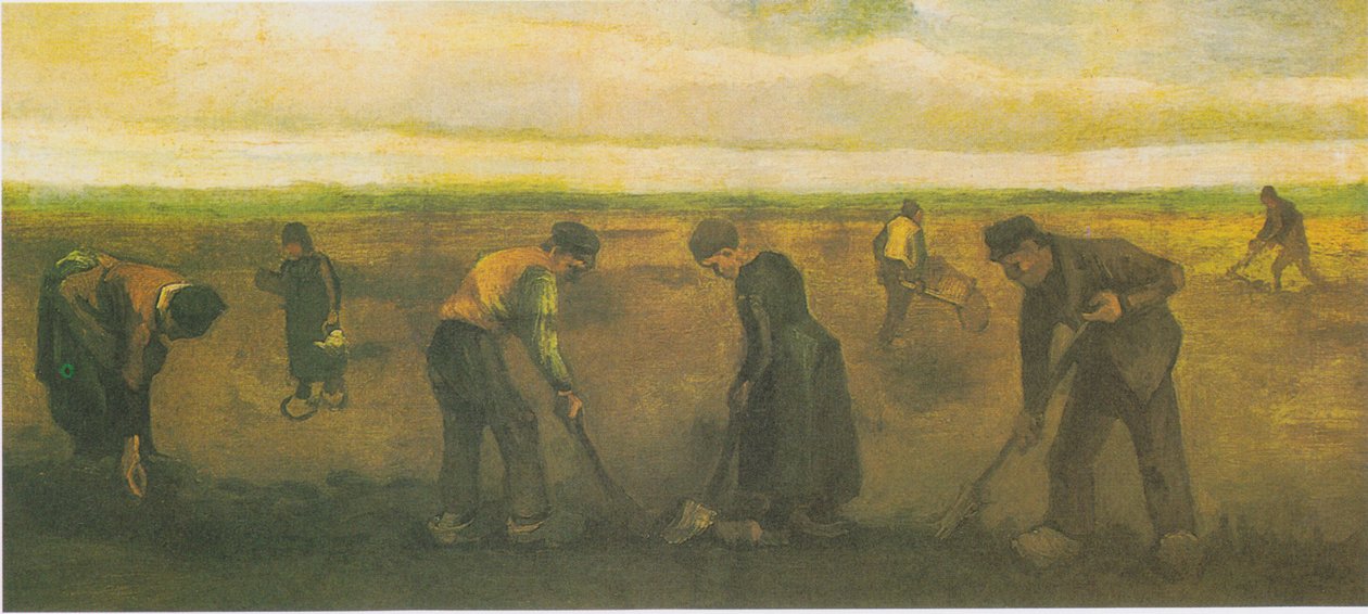 Bönder som planterar potatis av Vincent van Gogh