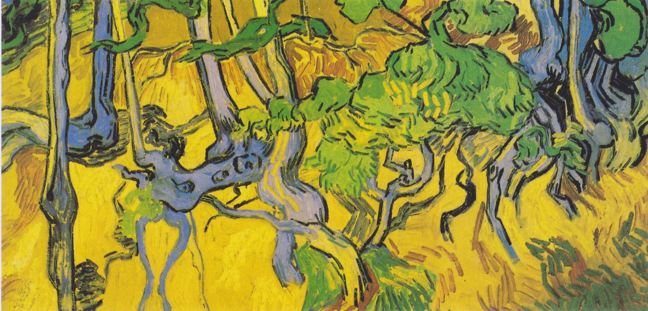 Trädrötter och trädstammar av Vincent van Gogh