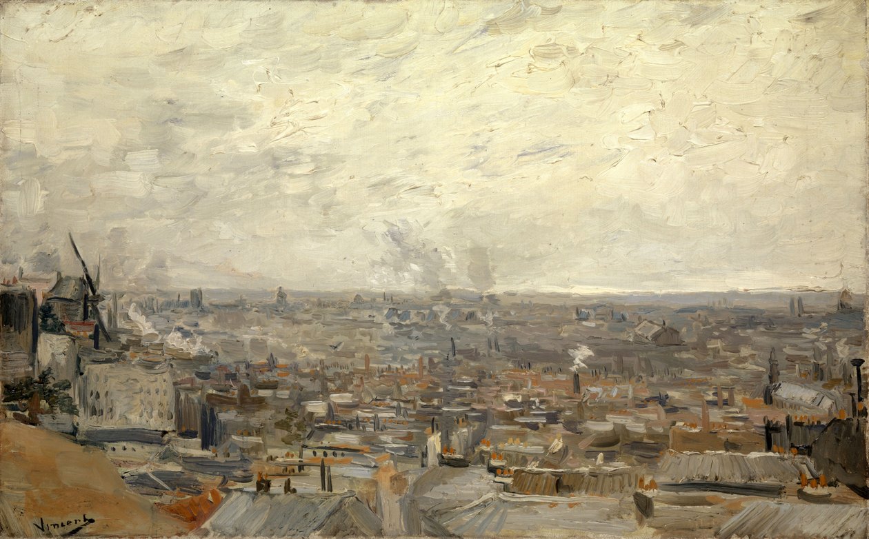Utsikt över Paris från Montmartre av Vincent van Gogh