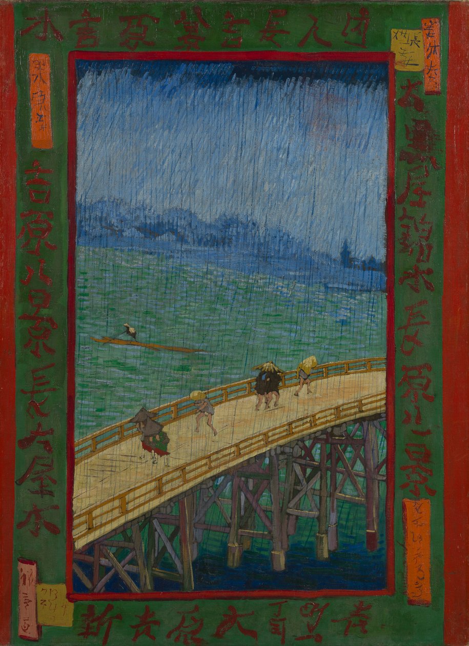 Bro i regnet (efter Hiroshige) av Vincent van Gogh