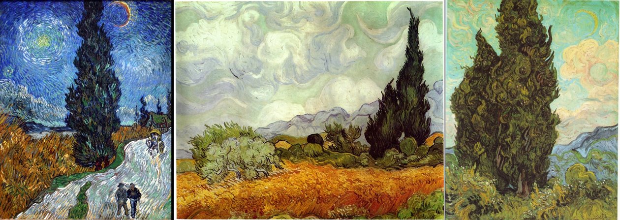 Country road in Provence by night av Vincent van Gogh