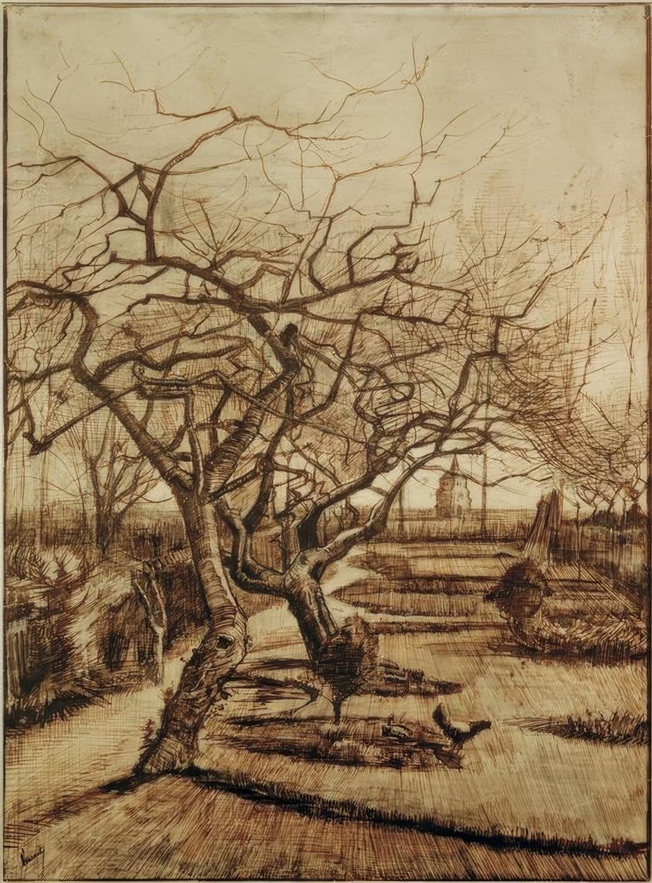 Trädgården i prästgården i Nuenen av Vincent van Gogh