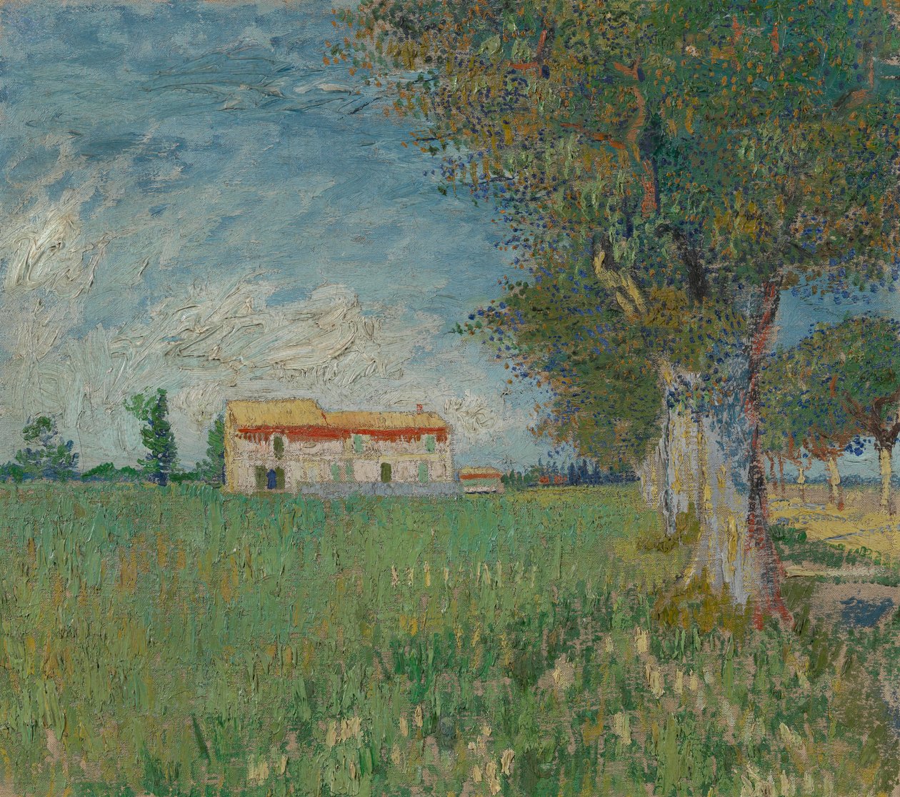 Lantgård i ett Wheatfield av Vincent van Gogh