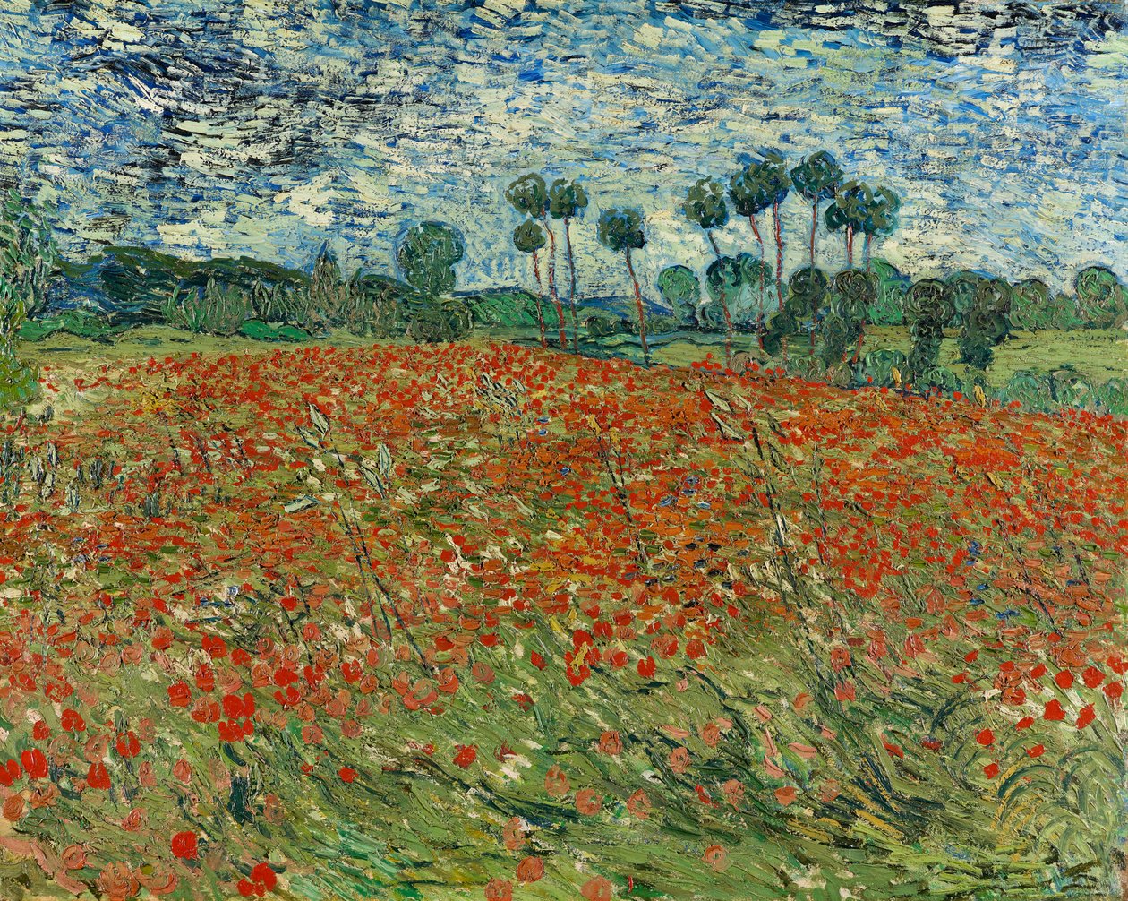 Vallmofält, Auvers-sur-Oise, 1890 av Vincent van Gogh