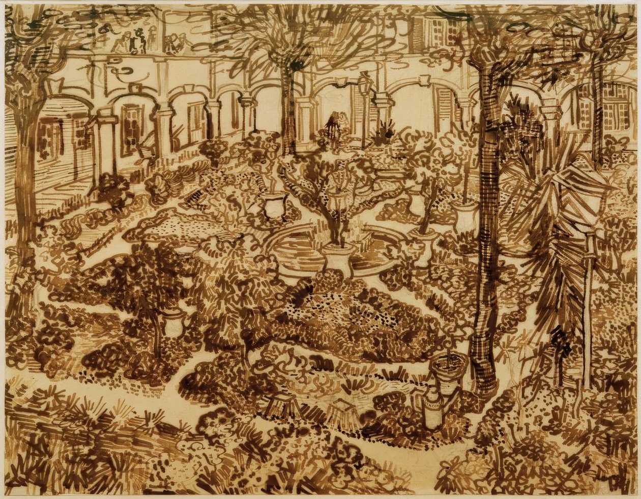 Sjukhusträdgård av Vincent van Gogh