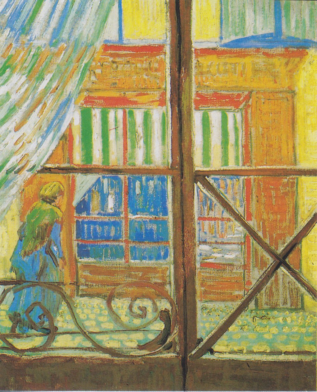 Slaktare, sett genom ett fönster av Vincent van Gogh