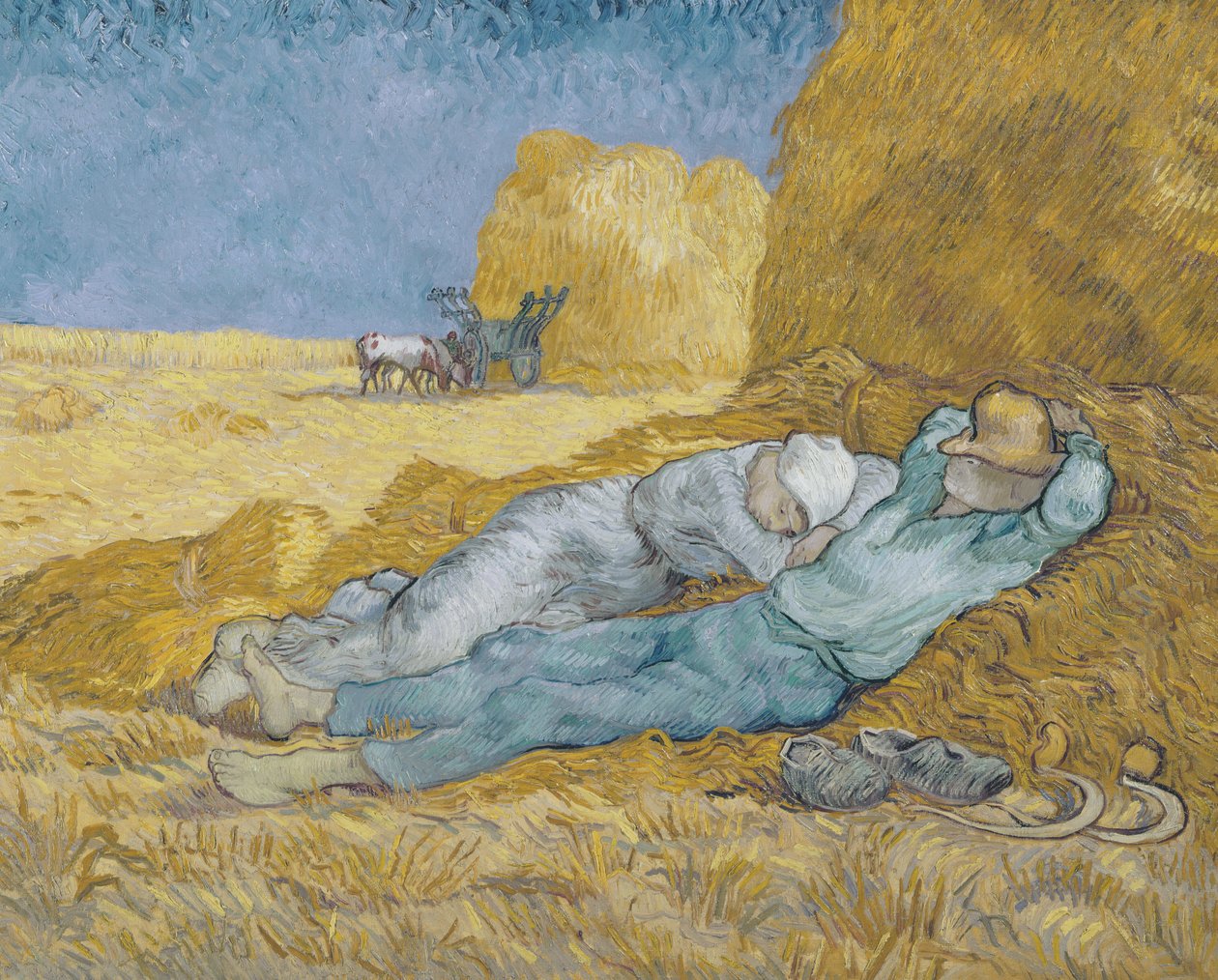 Noon, eller The Siesta, efter Millet, 1890 av Vincent van Gogh