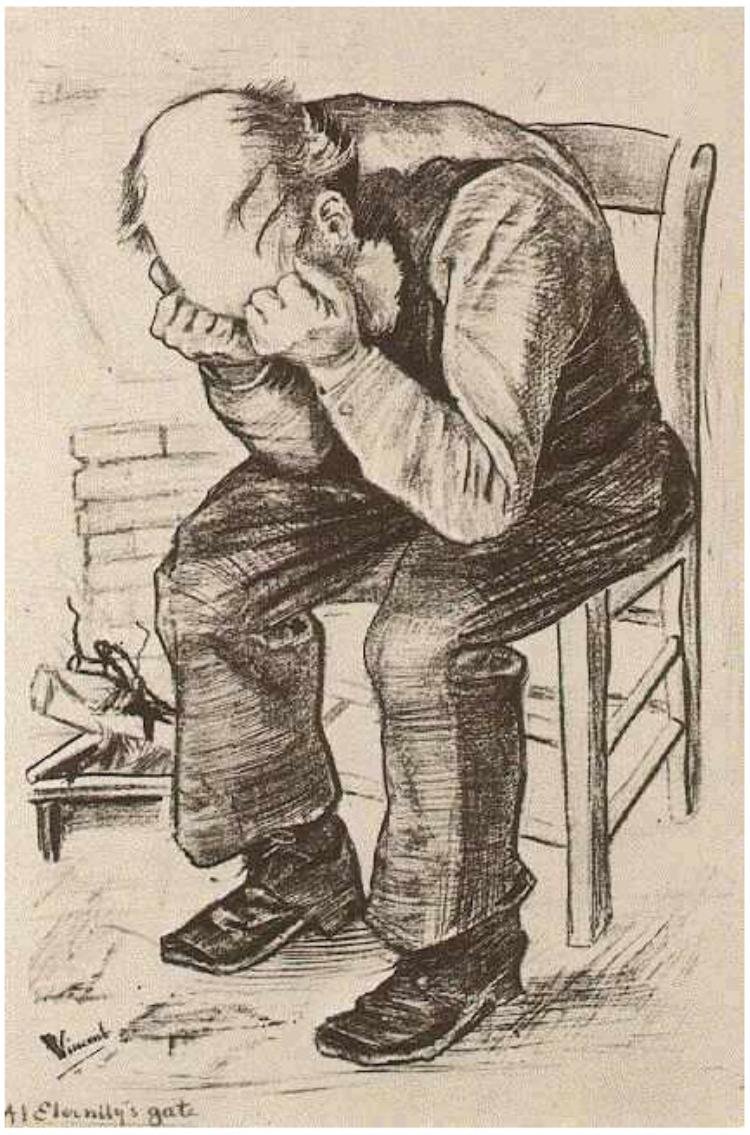 Old Man with his Head in his Hands (At Eternitys Gate) av Vincent van Gogh