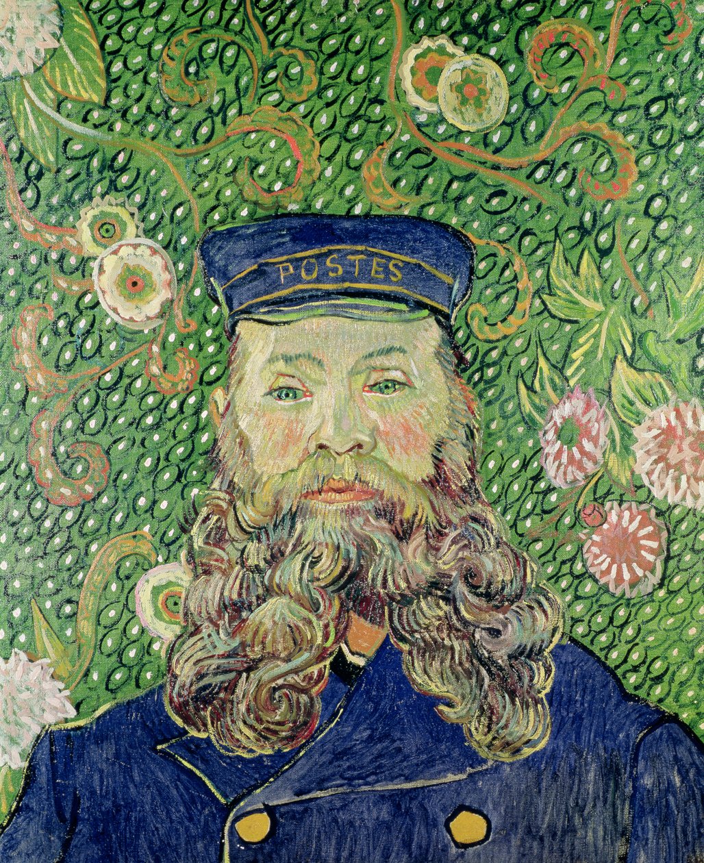 Portræt af postbuddet Joseph Roulin, 1889 swed av Vincent van Gogh