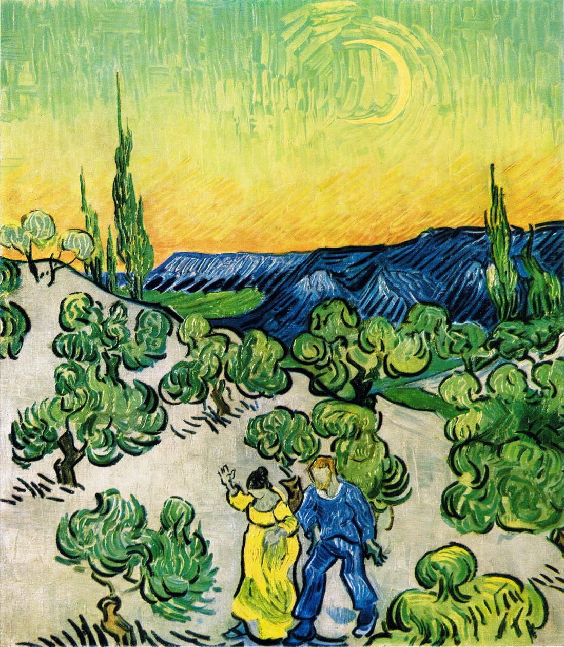 Gå i månskenet av Vincent van Gogh