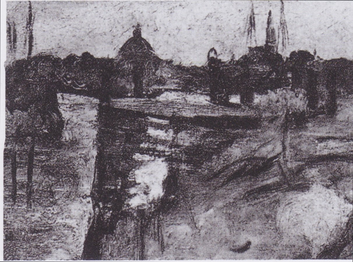 Stadsvy över Amsterdam av Vincent van Gogh