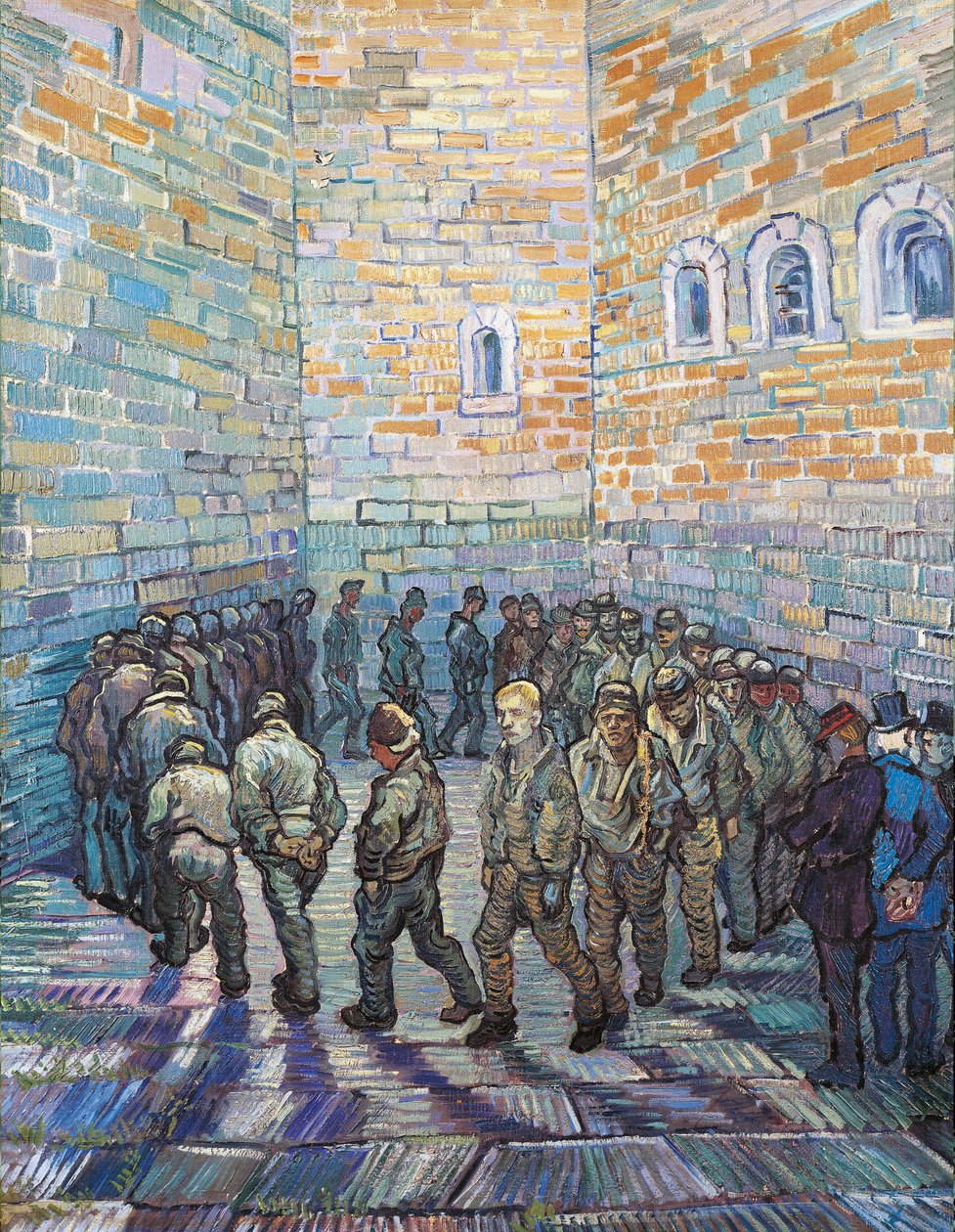 Exercise Yard, eller The Convict Prison, 1890 av Vincent van Gogh