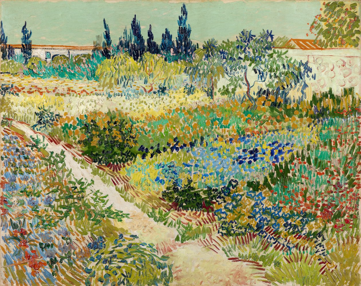 Trädgården i Arles, 1888 av Vincent van Gogh