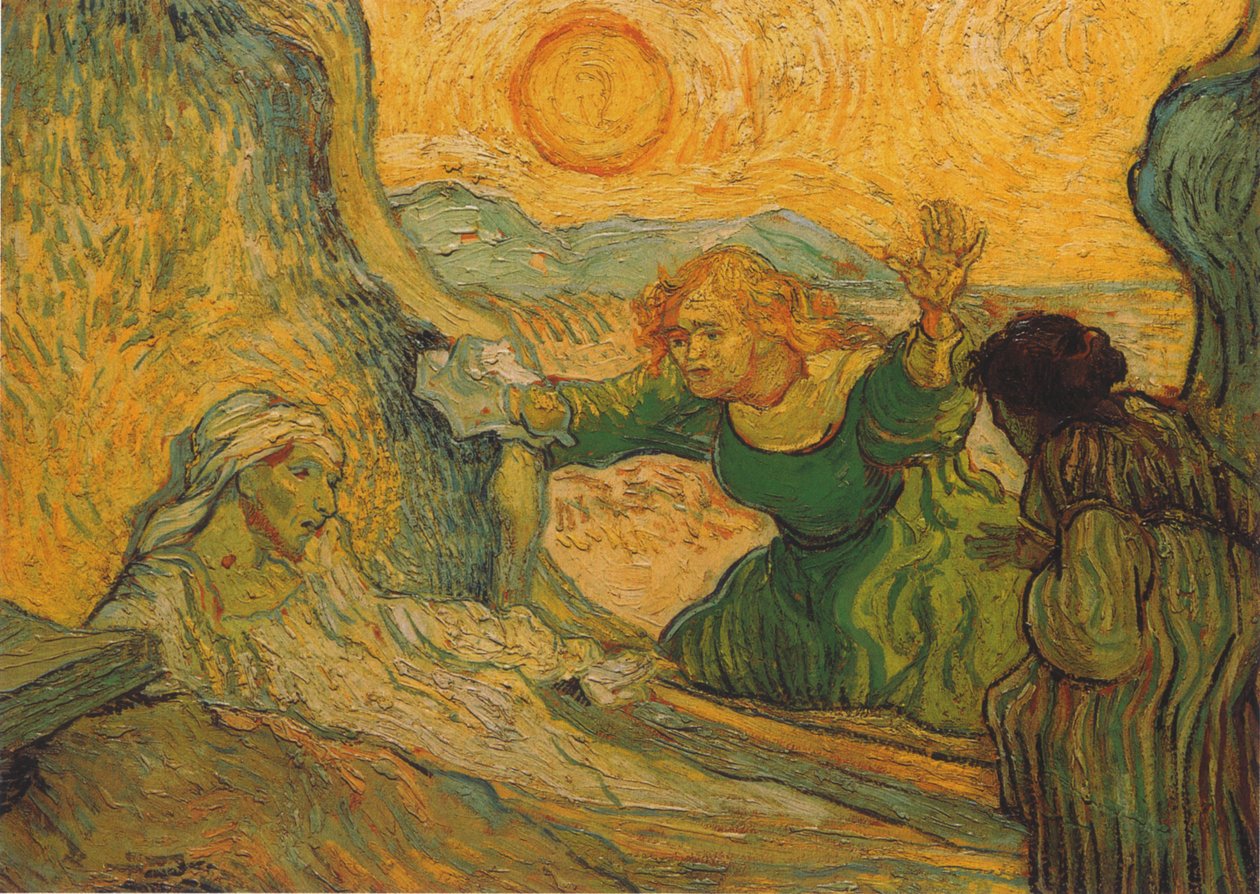 The Raising of Lazarus (efter Rembrandt) av Vincent van Gogh