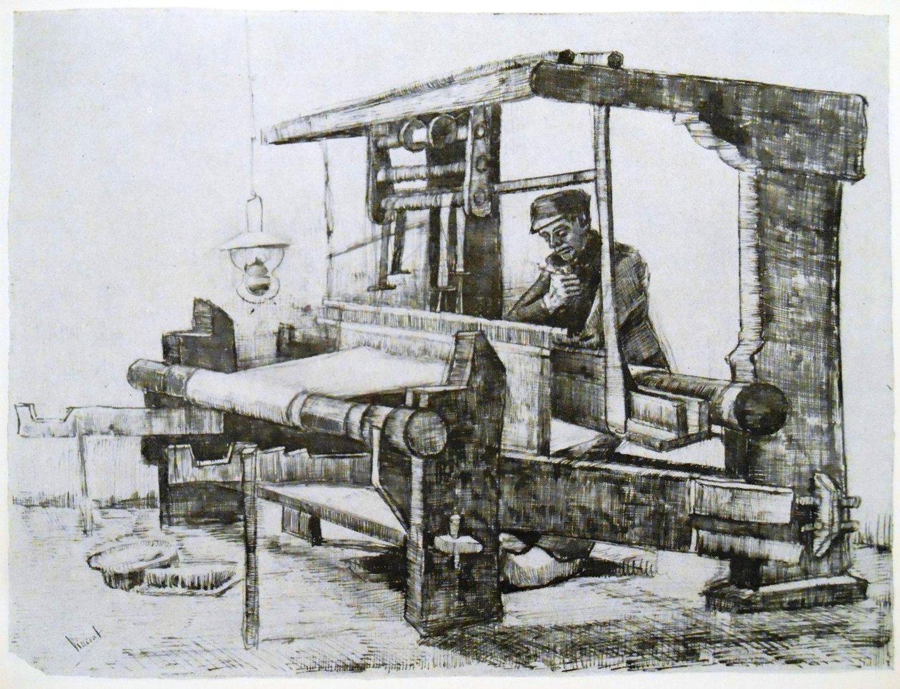 Weaver vid hans väv av Vincent van Gogh