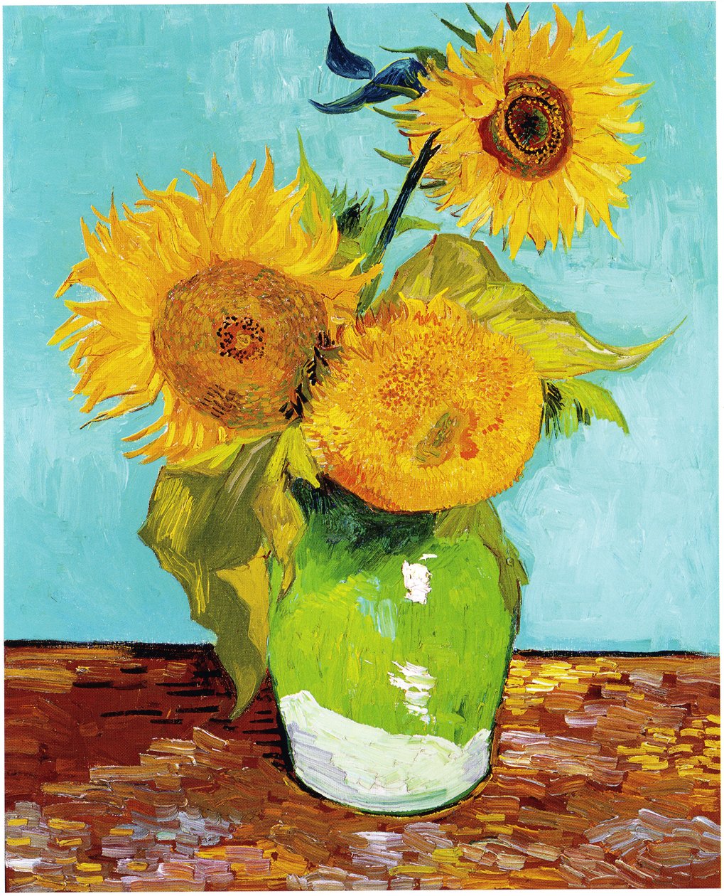 Tre solrosor av Vincent van Gogh