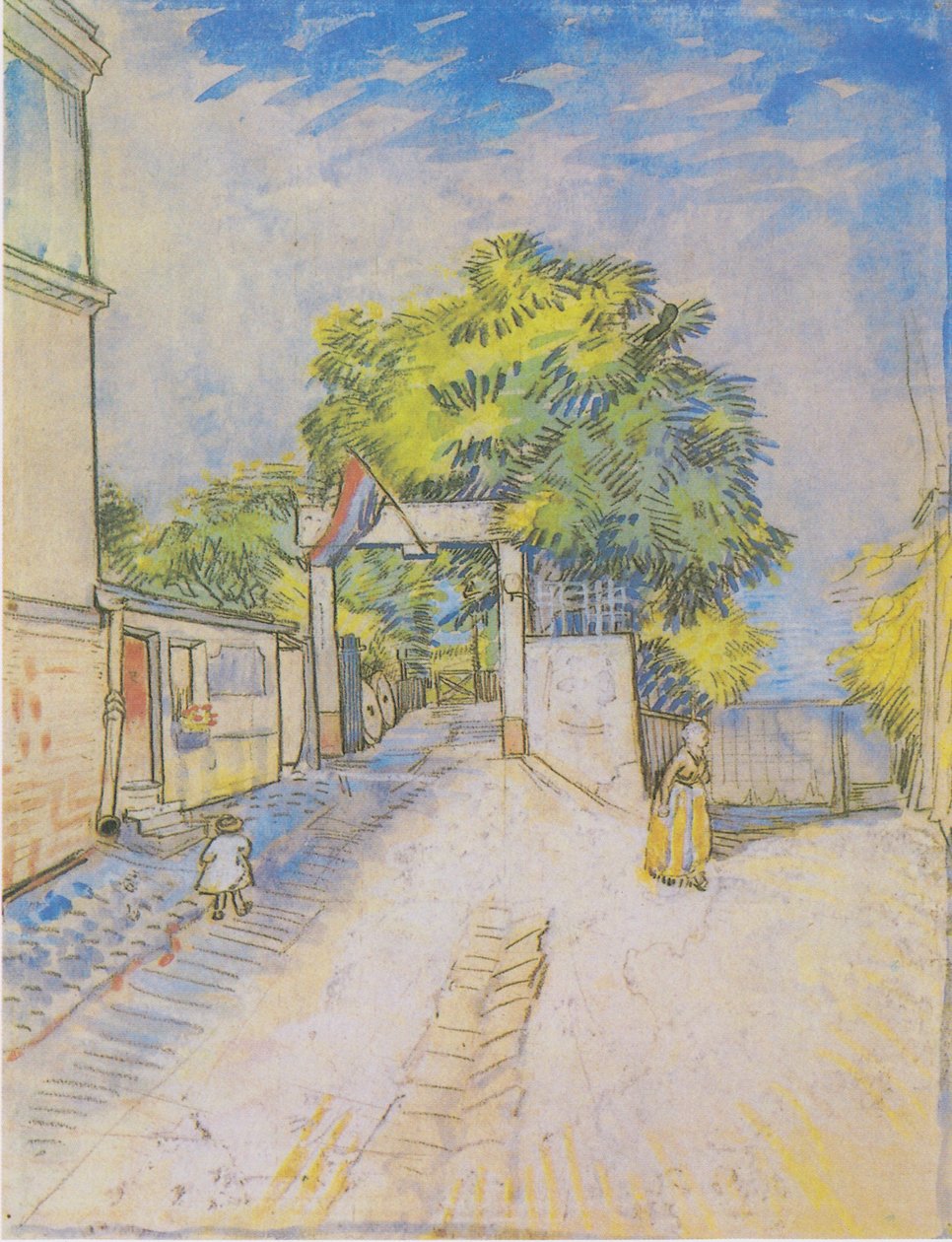 Stig med ingång till en utsiktsplats av Vincent van Gogh