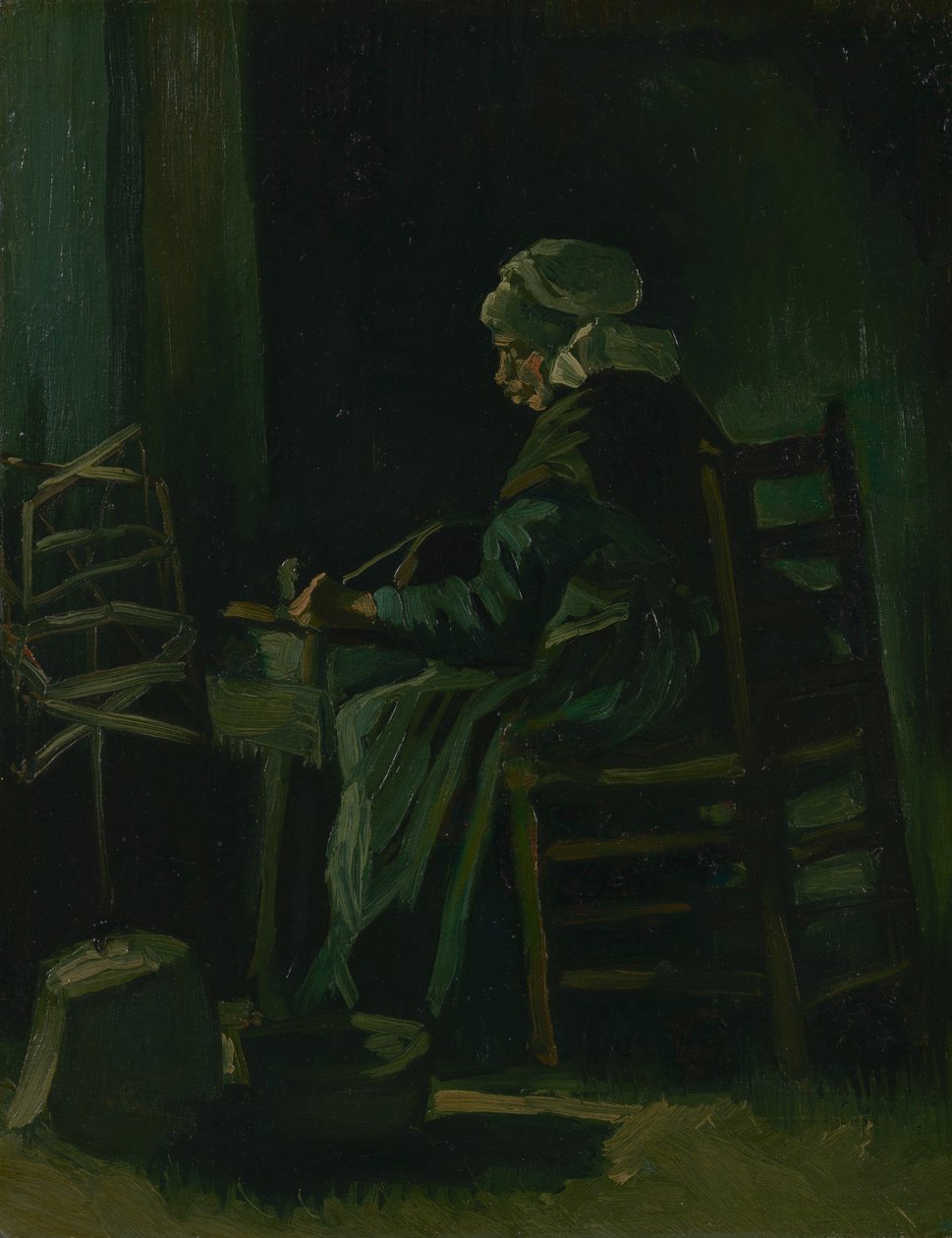 Kvinna lindande garn av Vincent van Gogh